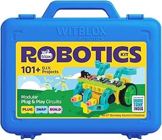DIY Robotics Science Kits 101+ Plus projects, 8 Years+ Kids, Interlocking Bricks Modular Electronic sensor and Circuits to create Logic 2 Free Live Classes Educational Gift Toys Boys and Girls