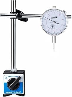 KATSU Tools Metric Dial Test Indicator DTI Gauge 0-10mm with Magnetic Base 40111963